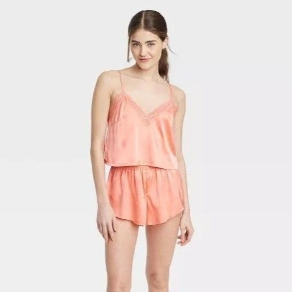 NEW Colsie Satin Lace Trim Tank Pajama Top Size XL